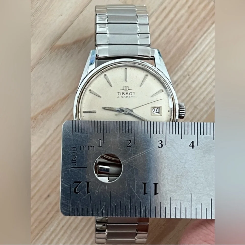 Tissot Men's Watch Visodate Automatic Seastar RARE Vintage Silver Tone Dial Date